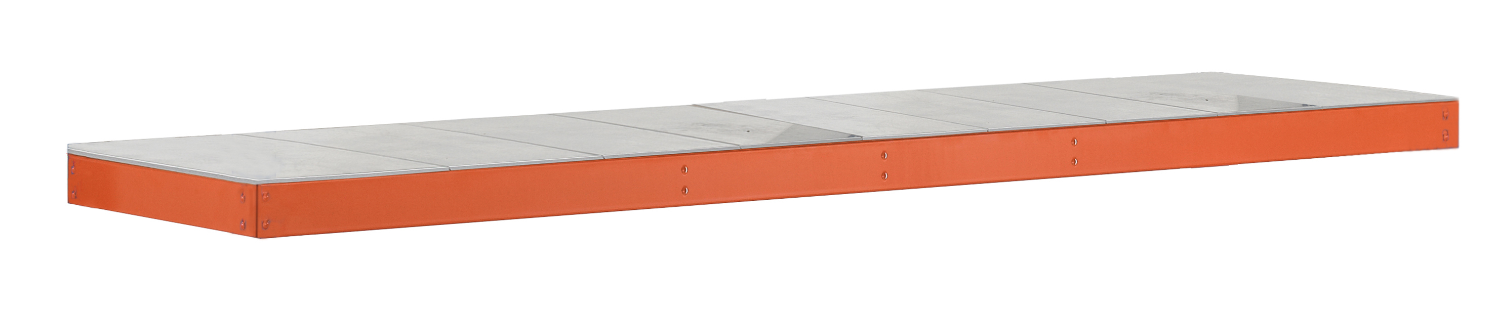 Extra legbord met stalen panelen, Z1, 2146 x 926 mm, oranje/verzinkt, vakbelasting 437 kg