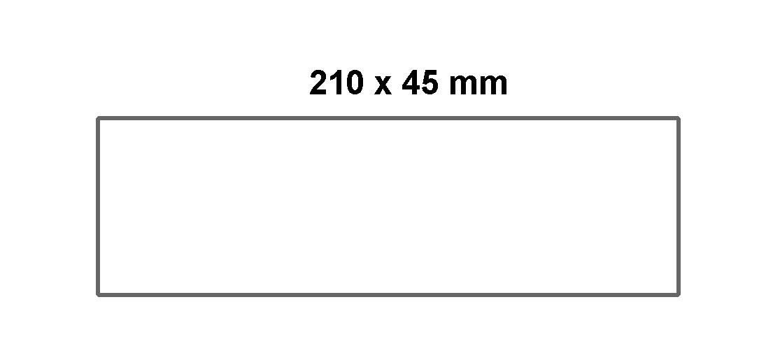 Papieren label voor Euro-stapelkratten 45 x 210 mm (h x b), wit