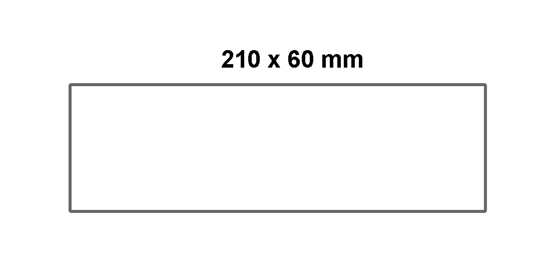 Papieren label voor Euro-stapelkratten 60 x 210 mm (h x b), wit