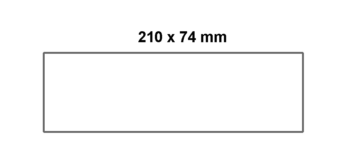 Papieren label voor Euro-stapelkratten 74 x 210 mm (h x b), wit