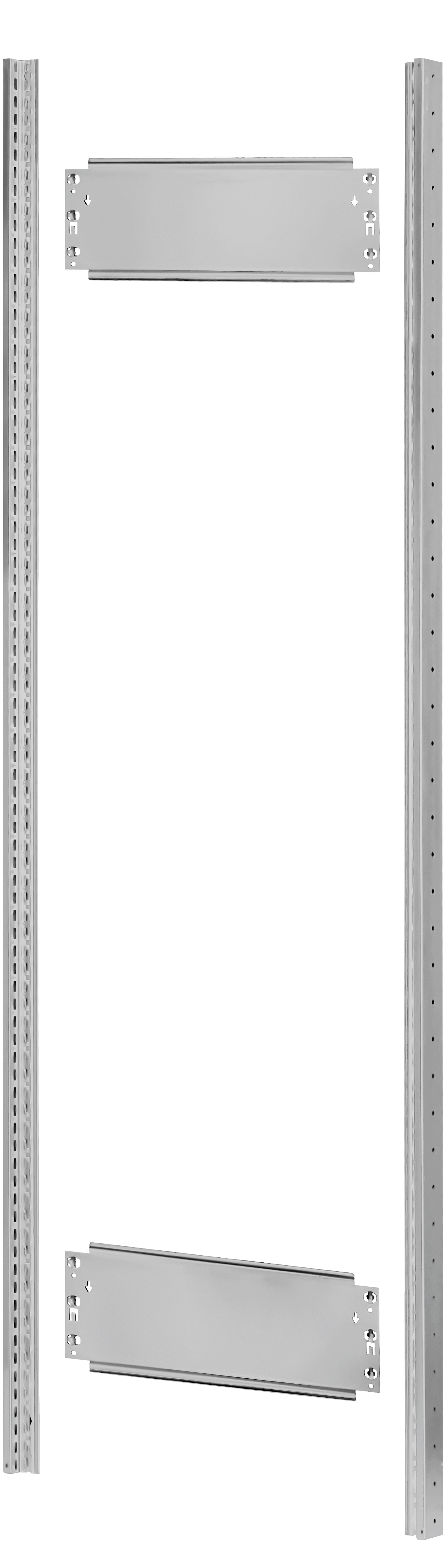 MULTIplus T-profiel-frame, ongemonteerd, 2 stabiliseringsprofielen, 2000x300 mm, RAL 7035 lichtgrijs