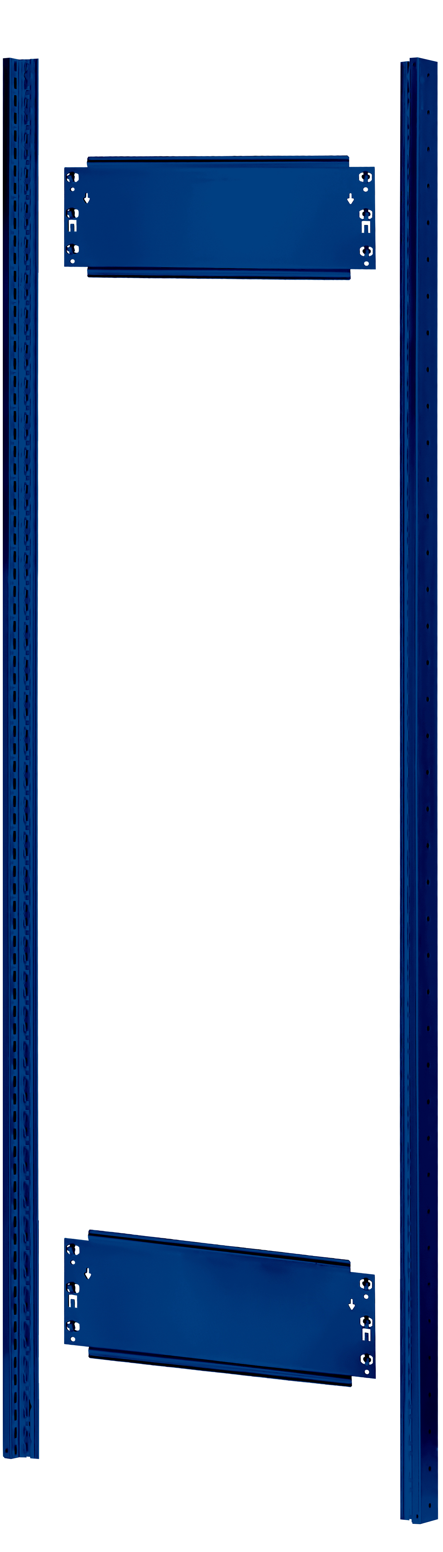 MULTIplus T-profiel-frame, ongemonteerd, 2 stabiliseringsprofielen, 2000x600 mm, RAL 5010 gentiaanblauw