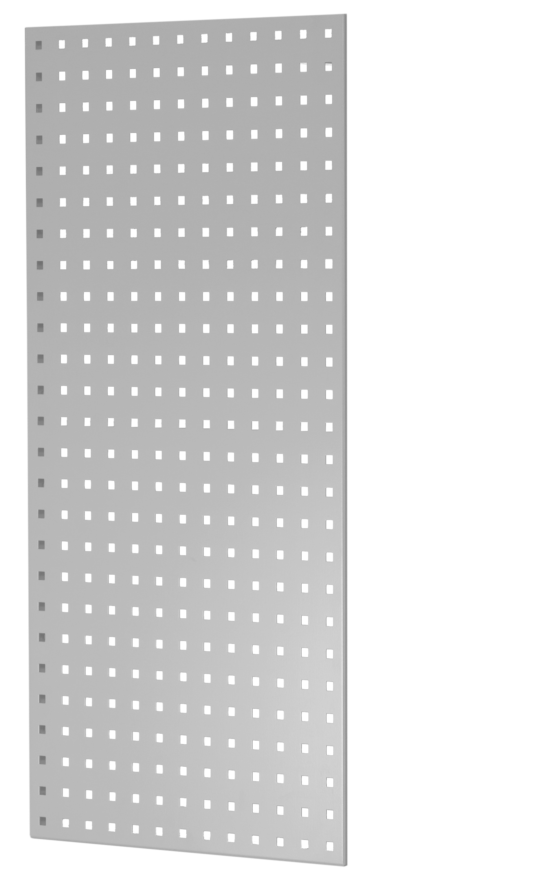 Geperforeerd zijpaneel, 90 x 1000 x 500 mm (h x d), RAL 7035 lichtgrijs