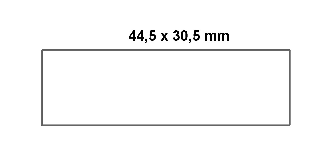 Papieren labels voor systeembakken 152 mm, wit